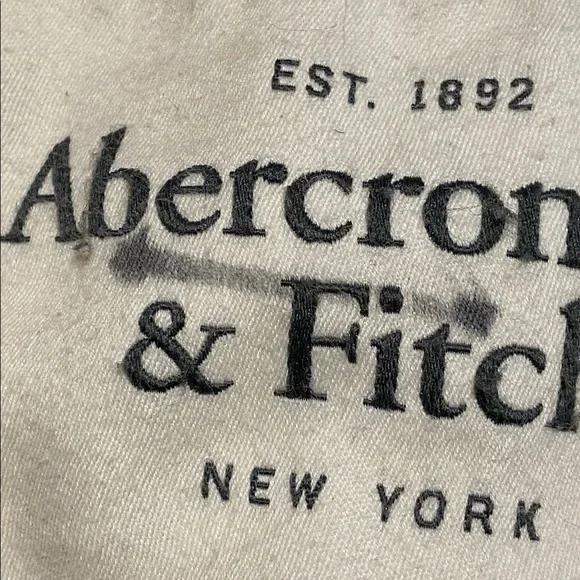 Abercrombie & Fitch Y2K Muscle Off white Full Zip up Hoodie Size Medium - Picture 9 of 13